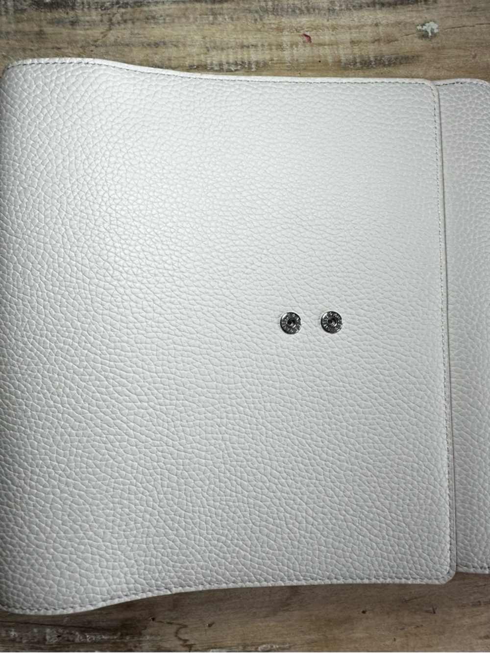 Aura Estelle Cloud Pearl Vegan Pebbled Leather A5 Wide Planner - Picture 2 of 11